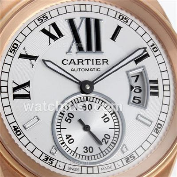 Cartier Calibre de Cartier Automatic Full Rose Gold with White Dial