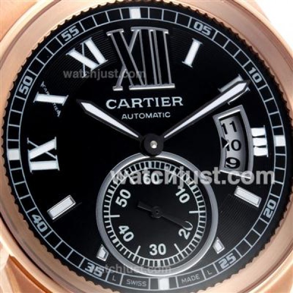 Cartier Calibre de Cartier Automatic Full Rose Gold with Black Dial