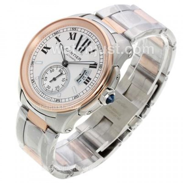 Cartier Calibre de Cartier Automatic Two Tone with White Dial