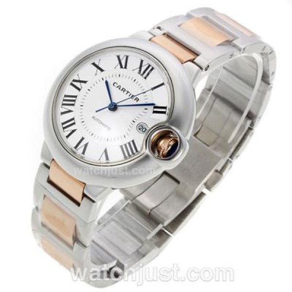 Cartier Ballon bleu de Cartier Two Tone with White Dial S/S-Sapphire Glass