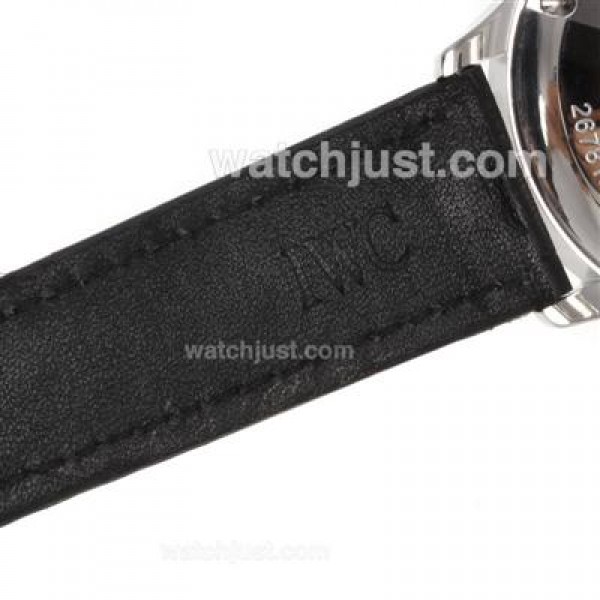 IWC Portuguese Working Chronograph with Gray Dial-Leather Strap