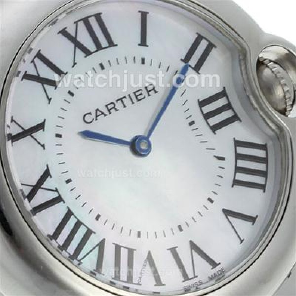 Cartier Ballon bleu de Cartier Roman Markers with MOP Dial S/S-Sapphire Glass