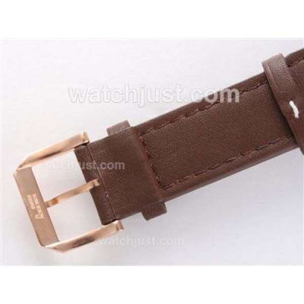 IWC Saint Exupery Chronograph Swiss Valjoux 7750 Movement Rose Gold Case with Brown Dial-AR Coating