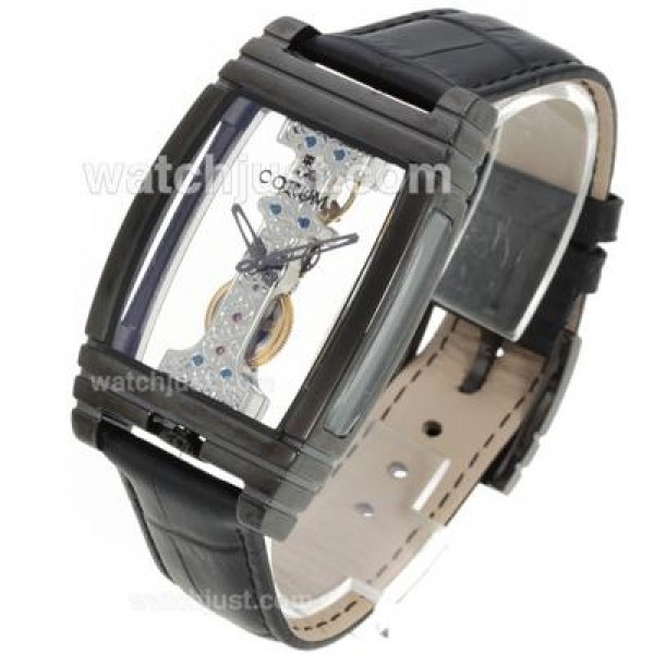 Corum Golden Bridge Automatic PVD Case with Leather Strap