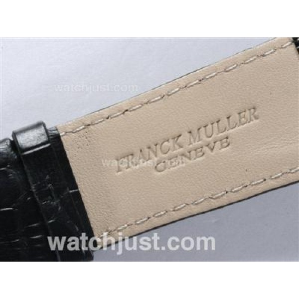 Franck Muller Master Square Swiss ETA Movement Diamond Bezel with Black Dial and Strap