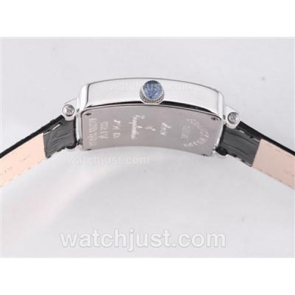 Franck Muller Master Square Swiss ETA Movement Diamond Bezel with White Dial and Black Strap