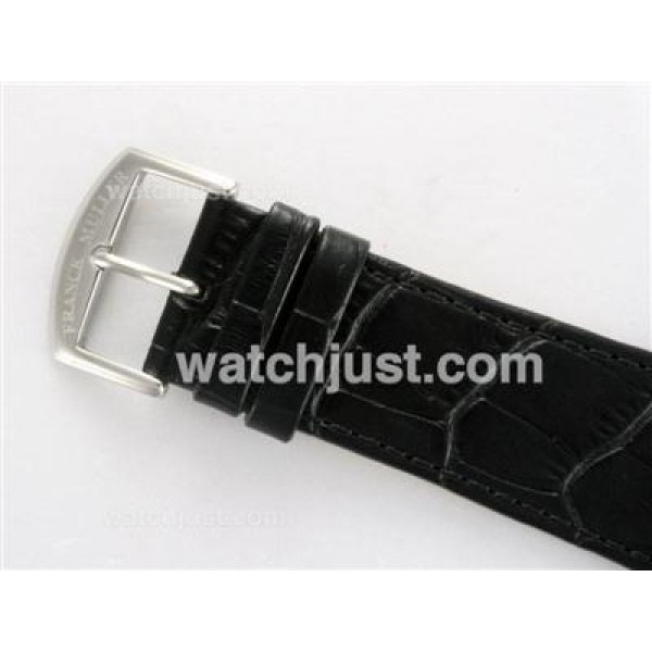 Franck Muller Master Square Swiss ETA Movement Diamond Bezel with Black Dial and Strap