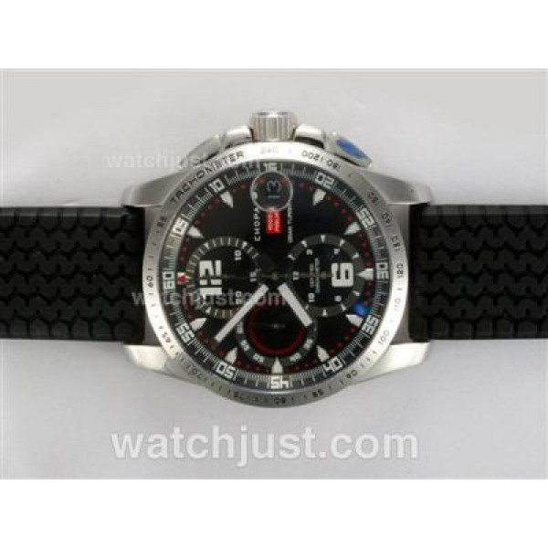 Chopard Gran Turismo GT XXL Chronograph Swiss Valjoux 7750 Movement AR Coating Rubber Strap