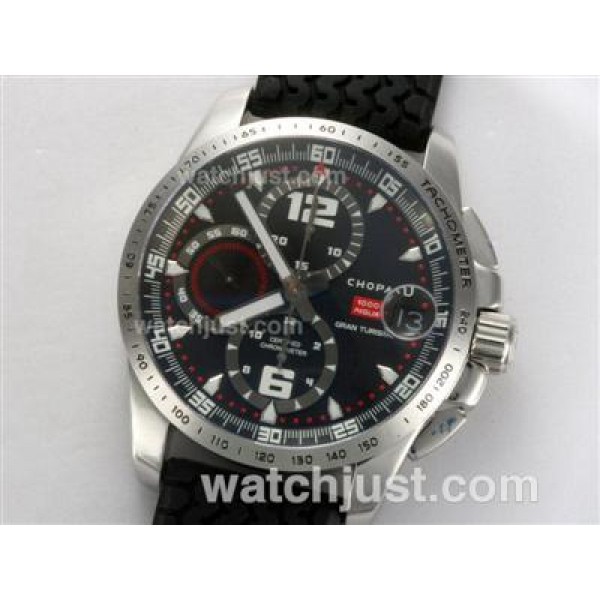 Chopard Gran Turismo GT XXL Chronograph Swiss Valjoux 7750 Movement AR Coating Rubber Strap