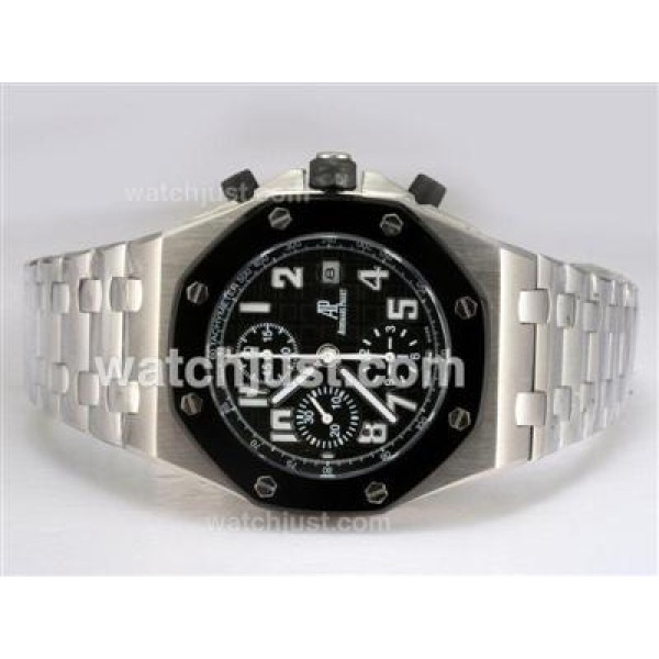 UK Luxury Replica Audemars Piguet Royal Oak Chronograph Swiss Valjoux 7750 Movement with Black Dial