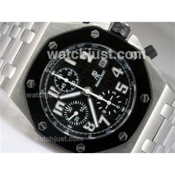 UK Luxury Replica Audemars Piguet Royal Oak Chronograph Swiss Valjoux 7750 Movement with Black Dial