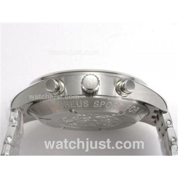 IWC Spitfire Double Chronograph Swiss Valjoux 7750 Movement with Black Dial