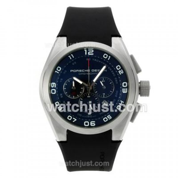 Porsche Design Dashboard Working Chronograph with Black Dial-Rubber Strap