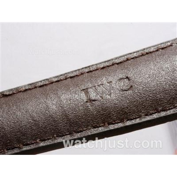 IWC Pilot Chronograph Swiss Valjoux 7750 Movement Rose Gold Case with Black Dial-AR Coating