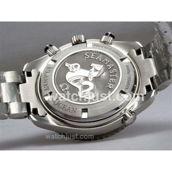 Swiss Made Fake Omega Seamaster Planet Ocean With Black Dials For Men