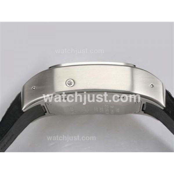 Cartier Santos 100 Chronograph Swiss Valjoux 7750 Movement with White Dial