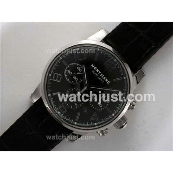 Montblanc Time Walker Chronograph Swiss Valjoux 7750 Movement with Black Dial