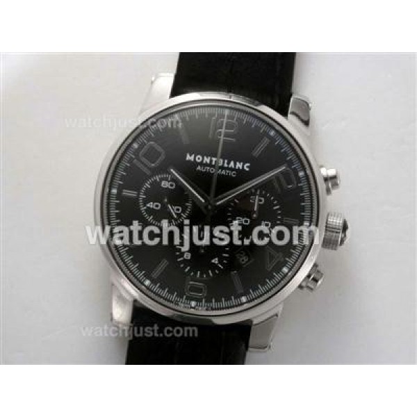Montblanc Time Walker Chronograph Swiss Valjoux 7750 Movement with Black Dial