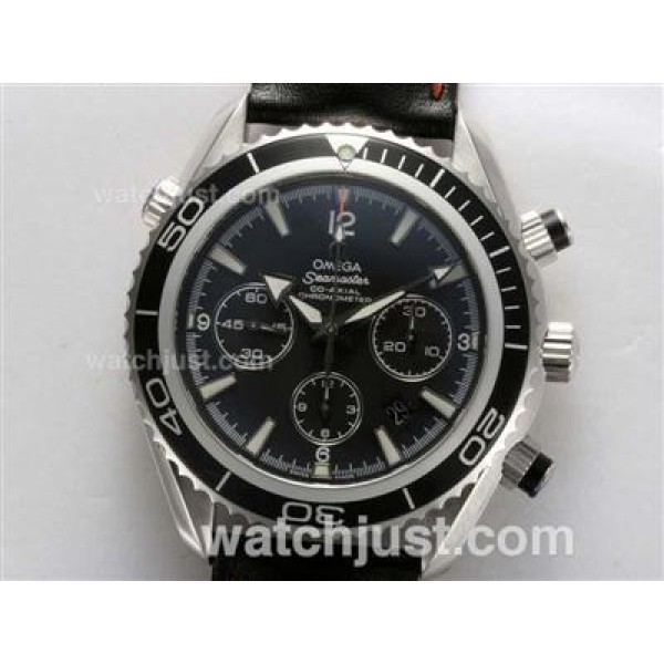 UK AAA Quality Omega Seamaster Planet Ocean Replica Watches With Black Dials For Sale
