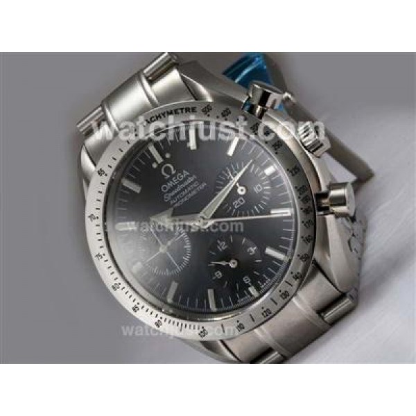 Omega Speedmaster Chronograph Lemania Movement with Black Dial