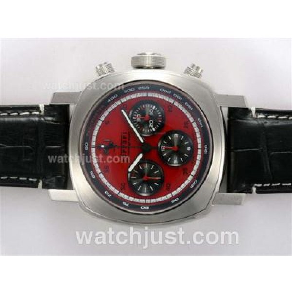 Panerai Ferrari Gran Tourismo FER 00013 Chrono Swiss Valjoux 7750 Movement with Red Dial