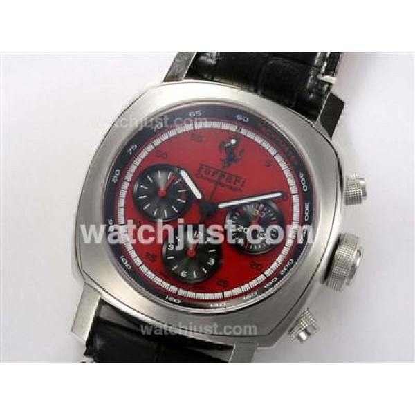 Panerai Ferrari Gran Tourismo FER 00013 Chrono Swiss Valjoux 7750 Movement with Red Dial
