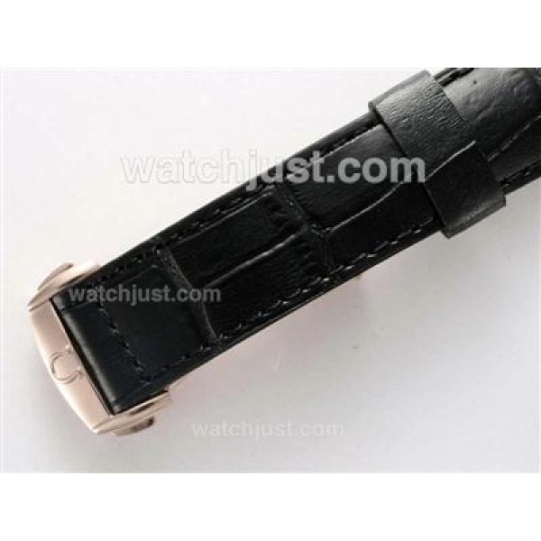 Omega Hour Vision See Thru Case Automatic Rose Gold Case with Brown Dial-Deployment Buckle
