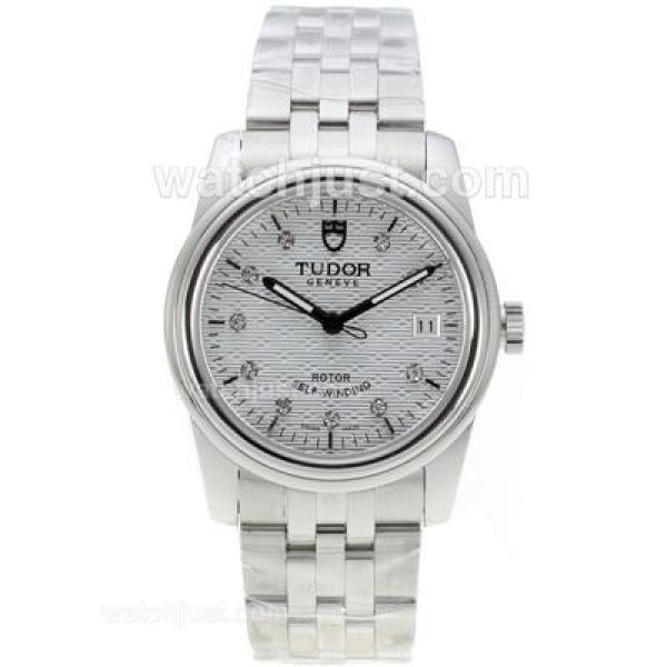Tudor Classic Automatic Diamond Markers with White Dial S/S-Sapphire Glass
