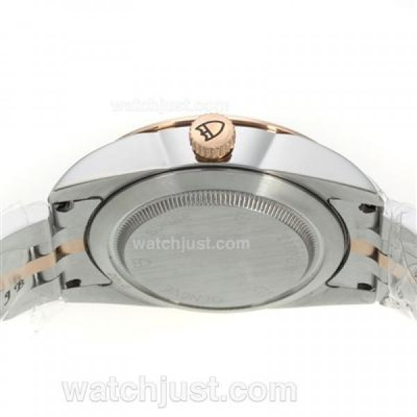 Tudor Classic Automatic Two Tone with Black Dial Diamond Markers-Sapphire Glass