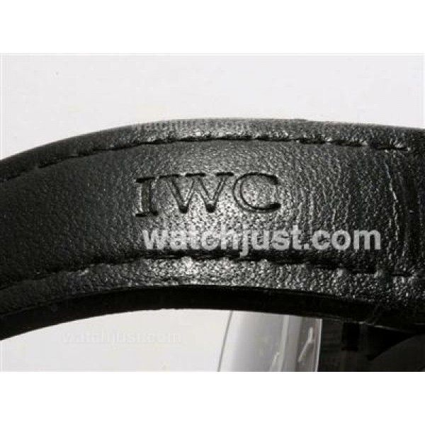 IWC Fliegeruhr Chronograph Swiss Valjoux 7750 Movement with Black Dial
