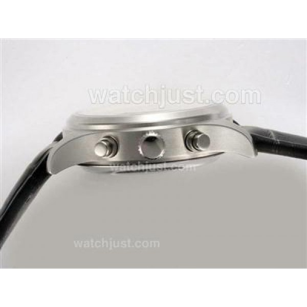 IWC Fliegeruhr Chronograph Swiss Valjoux 7750 Movement with Black Dial