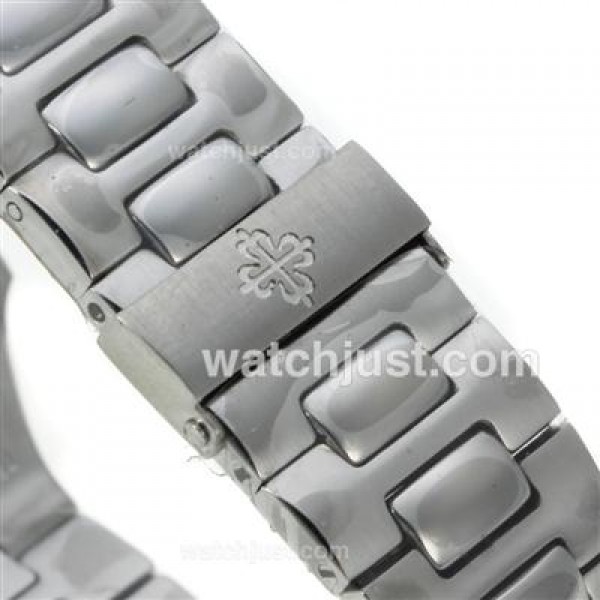 Patek Philippe Nautilus Automatic Stick Markers with White Dial S/S