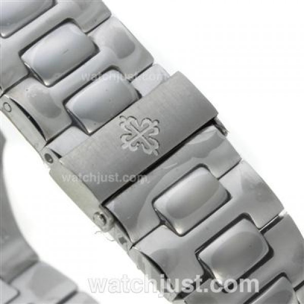 Patek Philippe Nautilus Automatic Stick Markers with Black Dial S/S