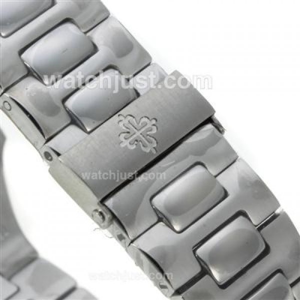 Patek Philippe Nautilus Automatic Stick Markers with Blue Dial S/S