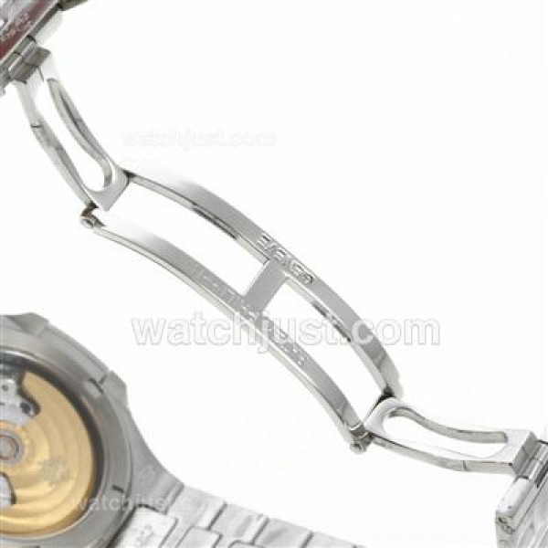 Patek Philippe Nautilus Automatic Stick Markers with Blue Dial S/S