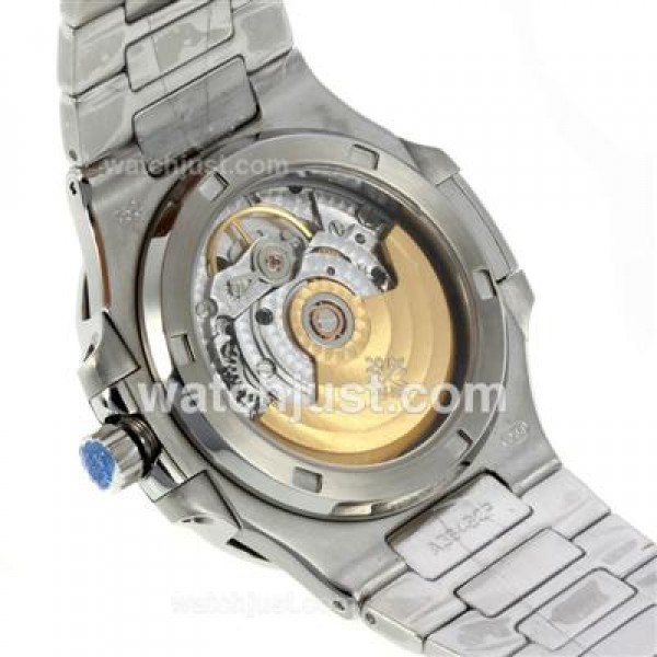 Patek Philippe Nautilus Automatic Stick Markers with Blue Dial S/S