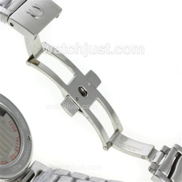 Omega Ladymatic Diamond Markers with White Dial S/S-Sapphire Glass