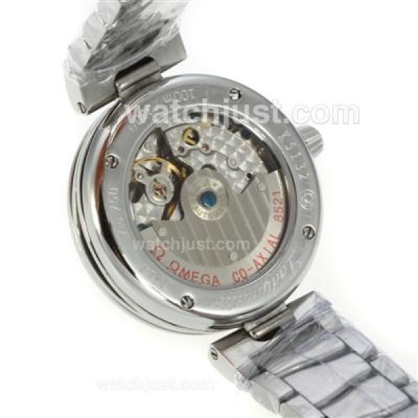 Omega Ladymatic Diamond Markers with White Dial S/S-Sapphire Glass