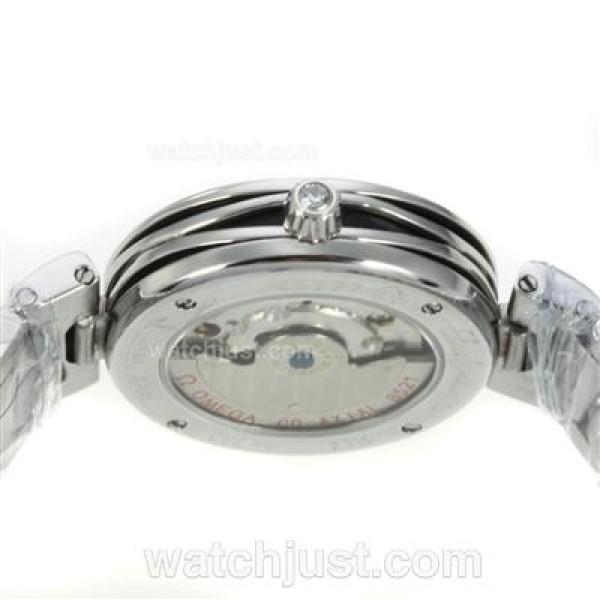 Omega Ladymatic Diamond Markers with White Dial S/S-Sapphire Glass