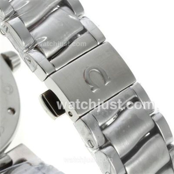 Omega Ladymatic Diamond Bezel with Black Dial S/S-Sapphire Glass