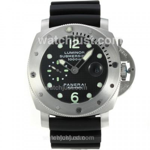 Panerai Luminor Submersible Automatic with Black Carbon Fibre Style Dial-Same Chassis as ETA Version