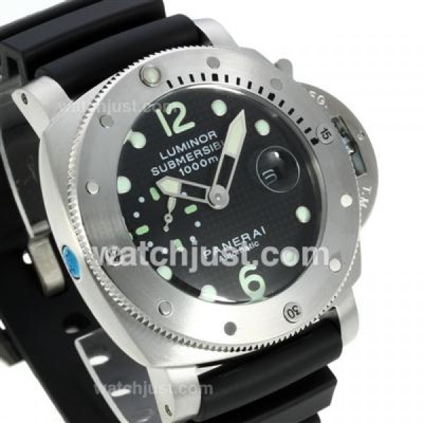 Panerai Luminor Submersible Automatic with Black Carbon Fibre Style Dial-Same Chassis as ETA Version