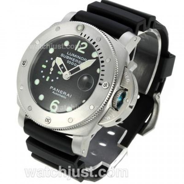 Panerai Luminor Submersible Automatic with Black Carbon Fibre Style Dial-Same Chassis as ETA Version