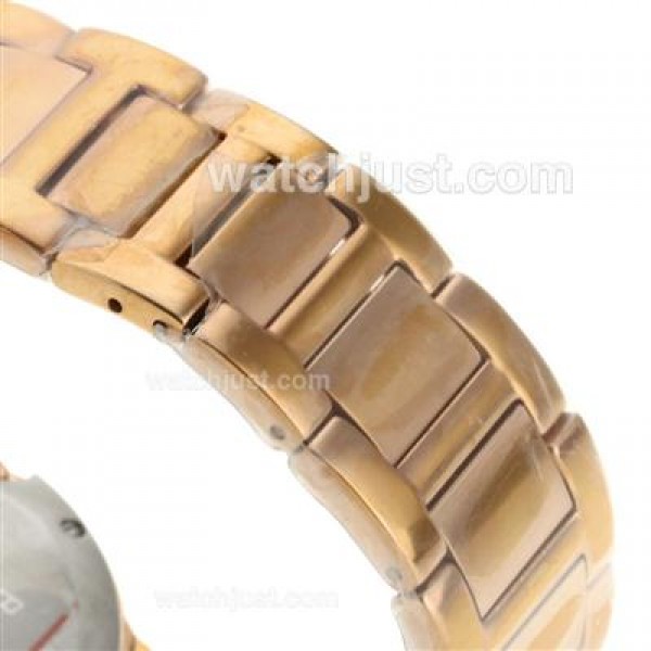Cartier Ballon Bleu de Cartier Automatic Full Rose Gold with White Dial Man Size