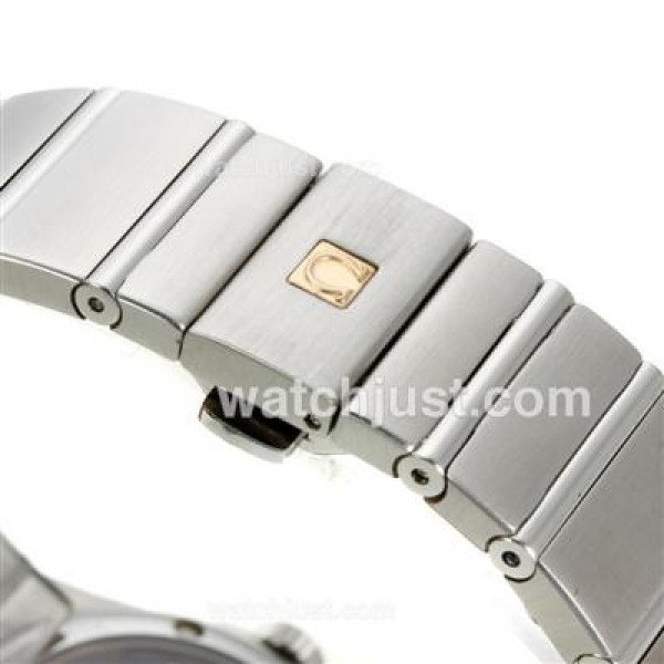 Omega Constellation Automatic Stick Markers with Black Dial S/S-18K Plated Gold Movement