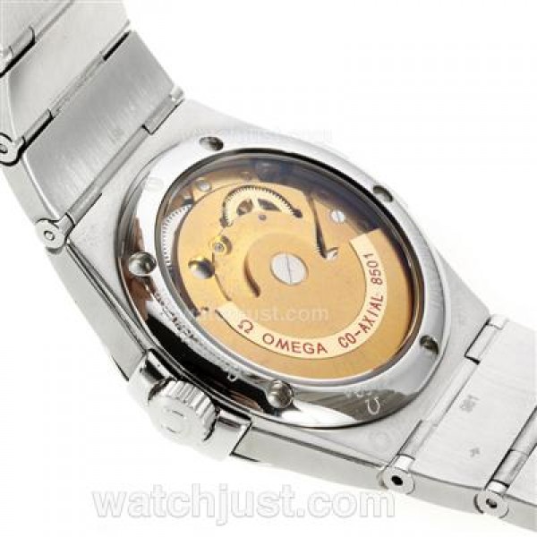 Omega Constellation Automatic Stick Markers with Black Dial S/S-18K Plated Gold Movement