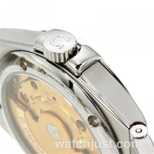 Omega Constellation Automatic Stick Markers with Black Dial S/S-18K Plated Gold Movement