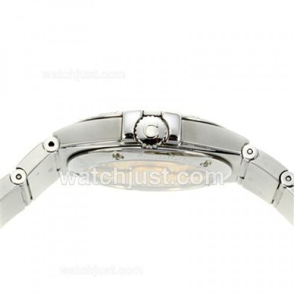 Omega Constellation Automatic Stick Markers with Black Dial S/S-18K Plated Gold Movement