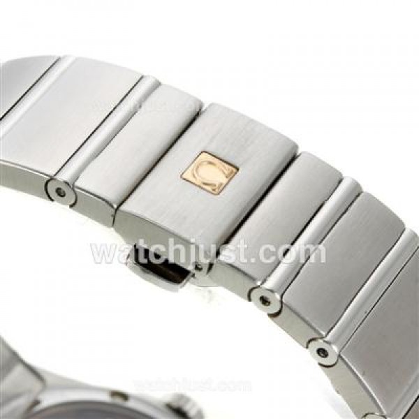 Omega Constellation Automatic Diamond Markers with Yellow Dial S/S-18K Plated Gold Movement