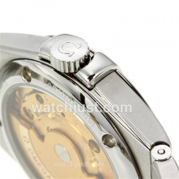 Omega Constellation Automatic Diamond Markers with Yellow Dial S/S-18K Plated Gold Movement